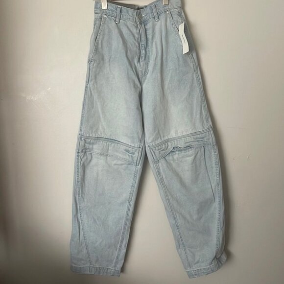 Bdg High Rise Extreme Construction Baggy Jean – Light Blue Denim Size 24 - Picture 2 of 5